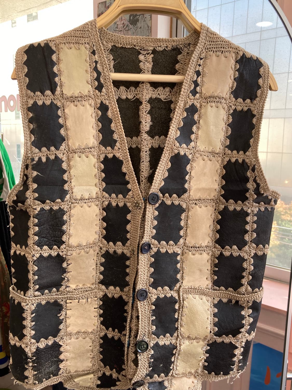 에스닉 크로셰 레더 베스트 상품이미지2