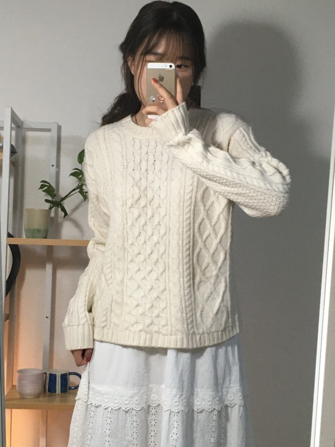 일본 유니클로 케이블 니트 상품이미지1