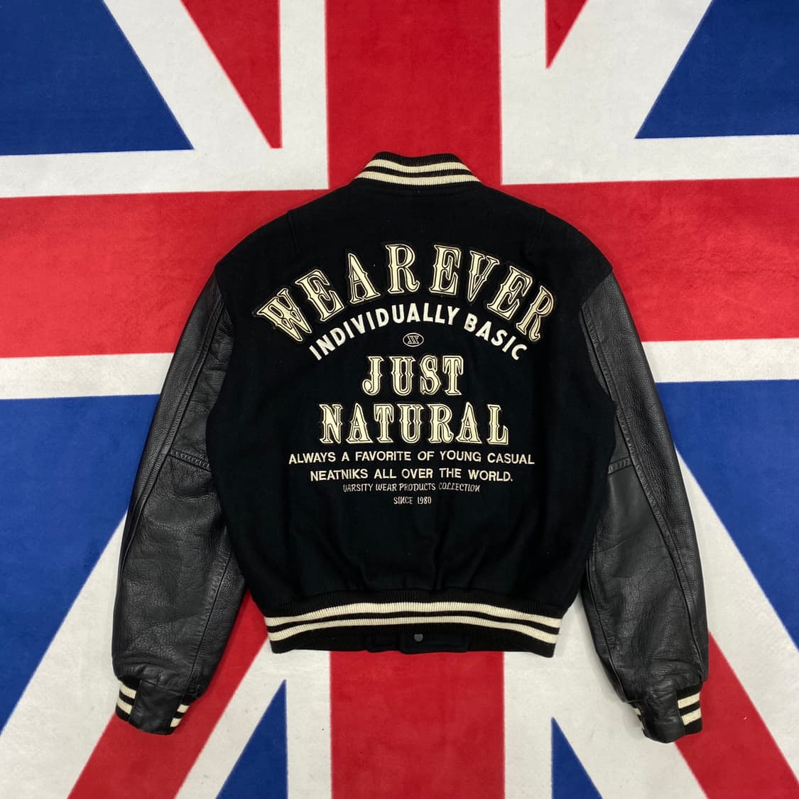 빈티지 소가죽 울 바시티 M  상품이미지3