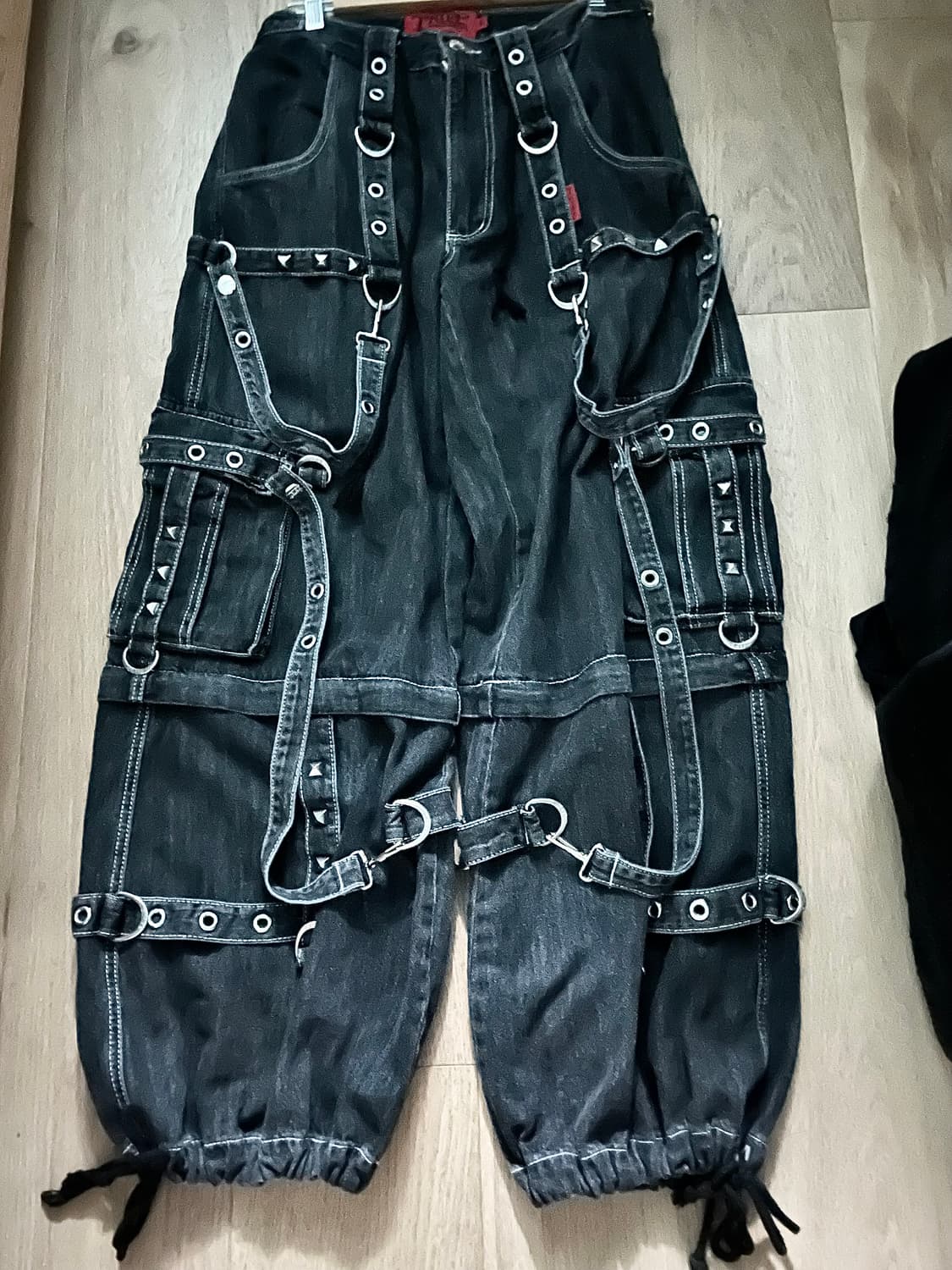 트립 nyc) 데님 스트랩 본디지 팬츠 상품이미지2