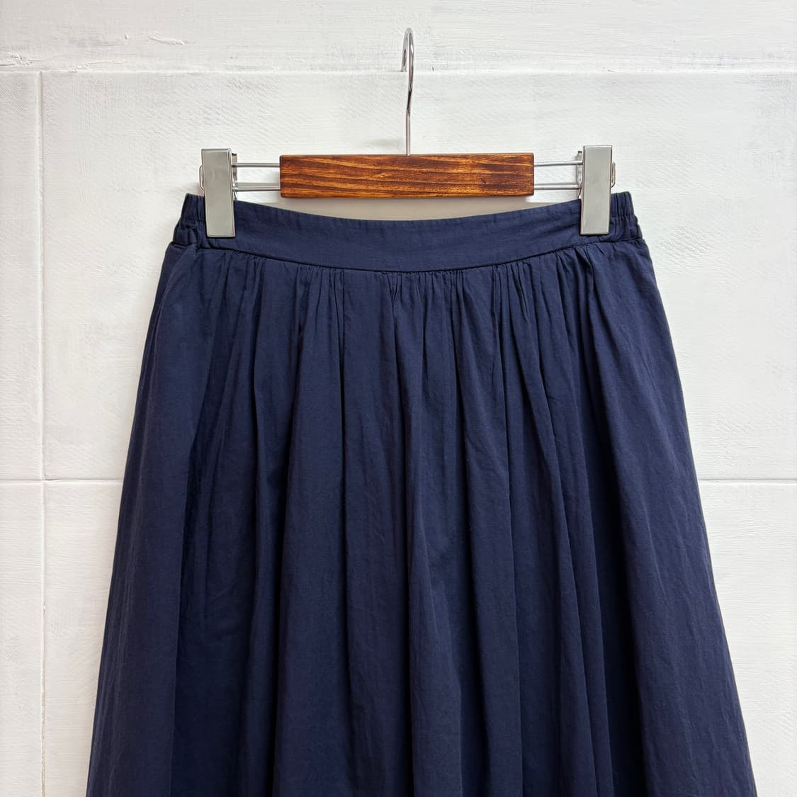 GLACIER 네이비 코튼 플레어 스커트 JPN L 상품이미지2