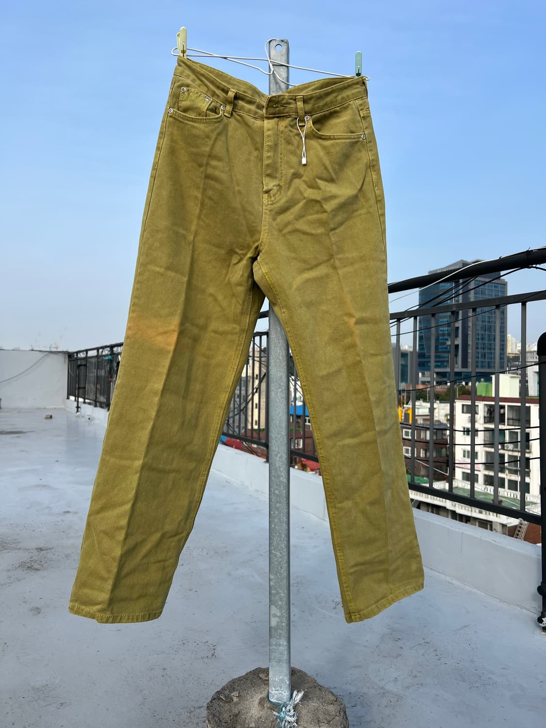 인템포무드 어글리다잉 팬츠 모스올리브 L 상품이미지4