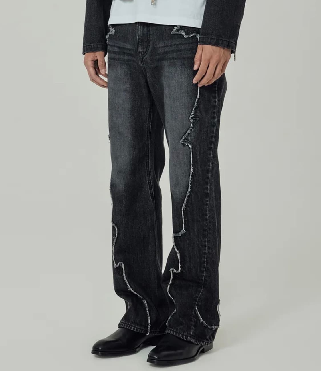 랭글러 디스트로이드 인디고 웨스턴 흑청 데님팬츠 상품이미지10