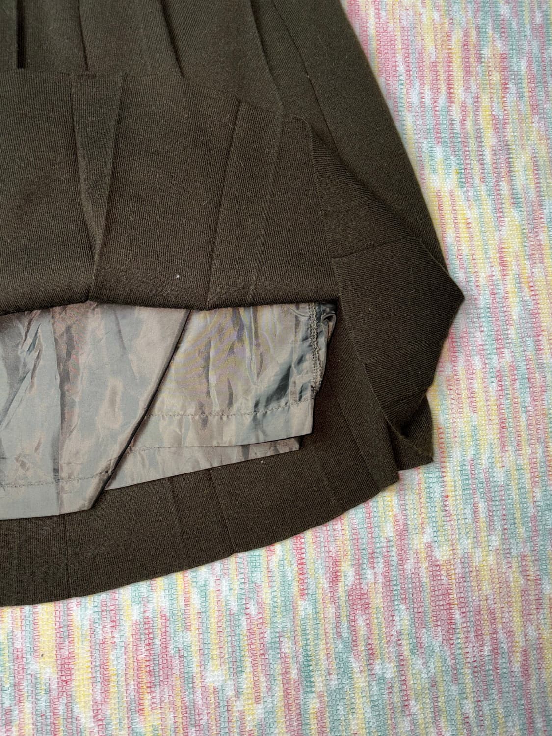 카키브라운 울 니트 스커트 상품이미지4