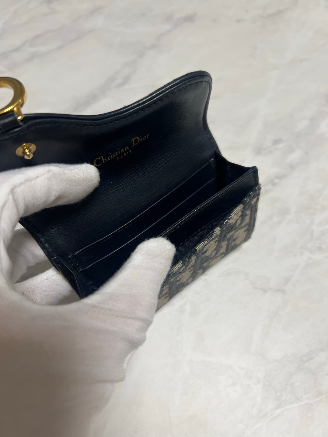 디올 오블리크 새들 카드지갑 상품이미지5