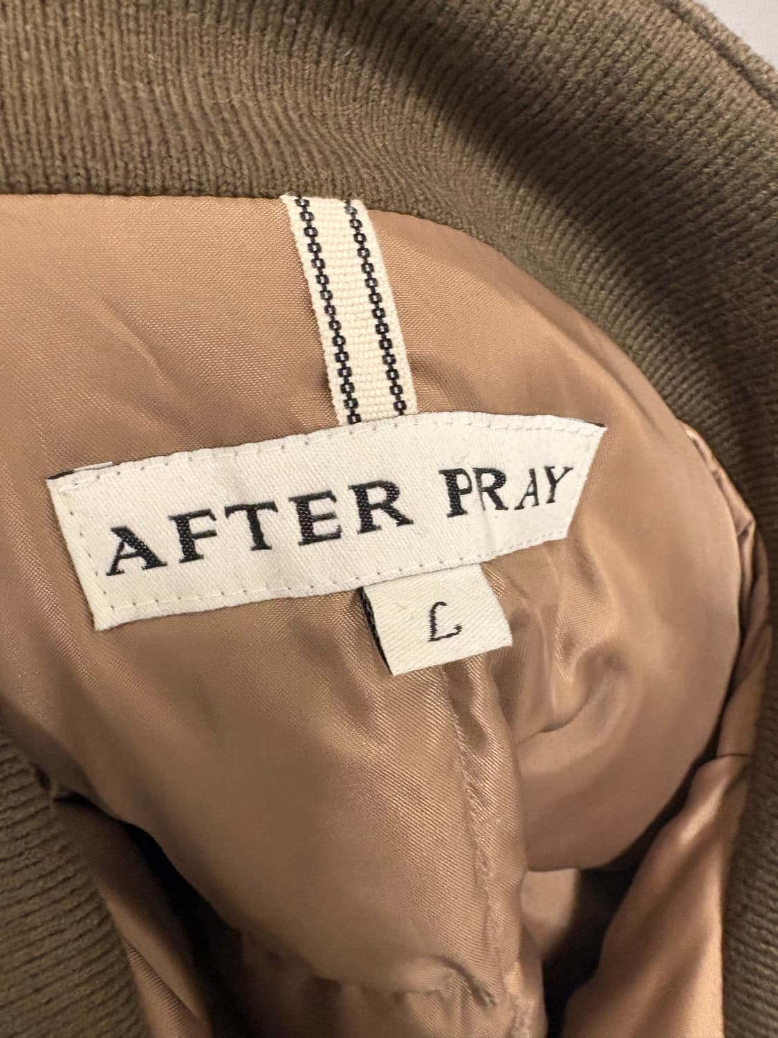 에프터프레이 리가지 해링턴 다운 블루종 브라운 라지 상품이미지3