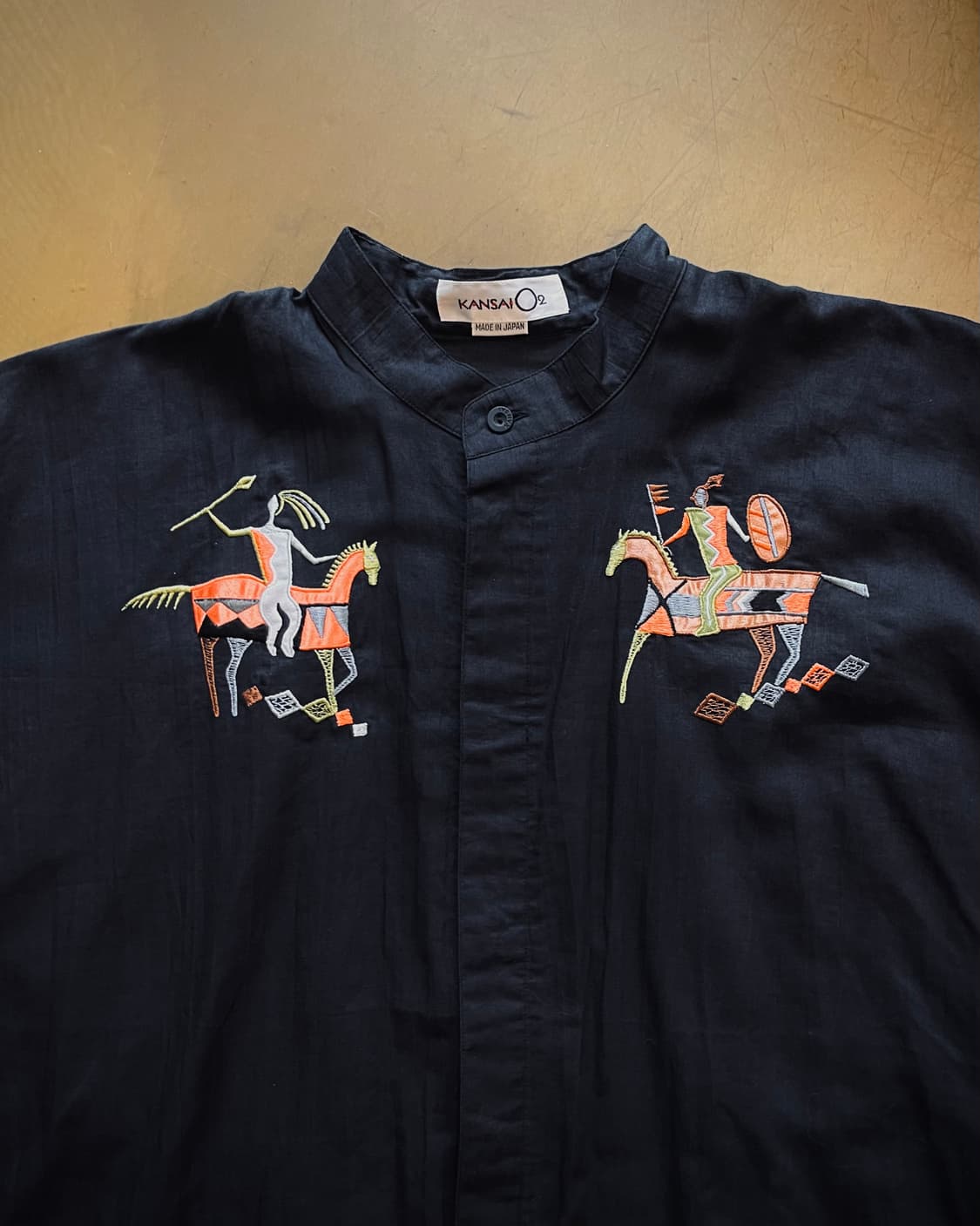 80-90s KANSAI O2 Linen Summer Shirt 상품이미지5
