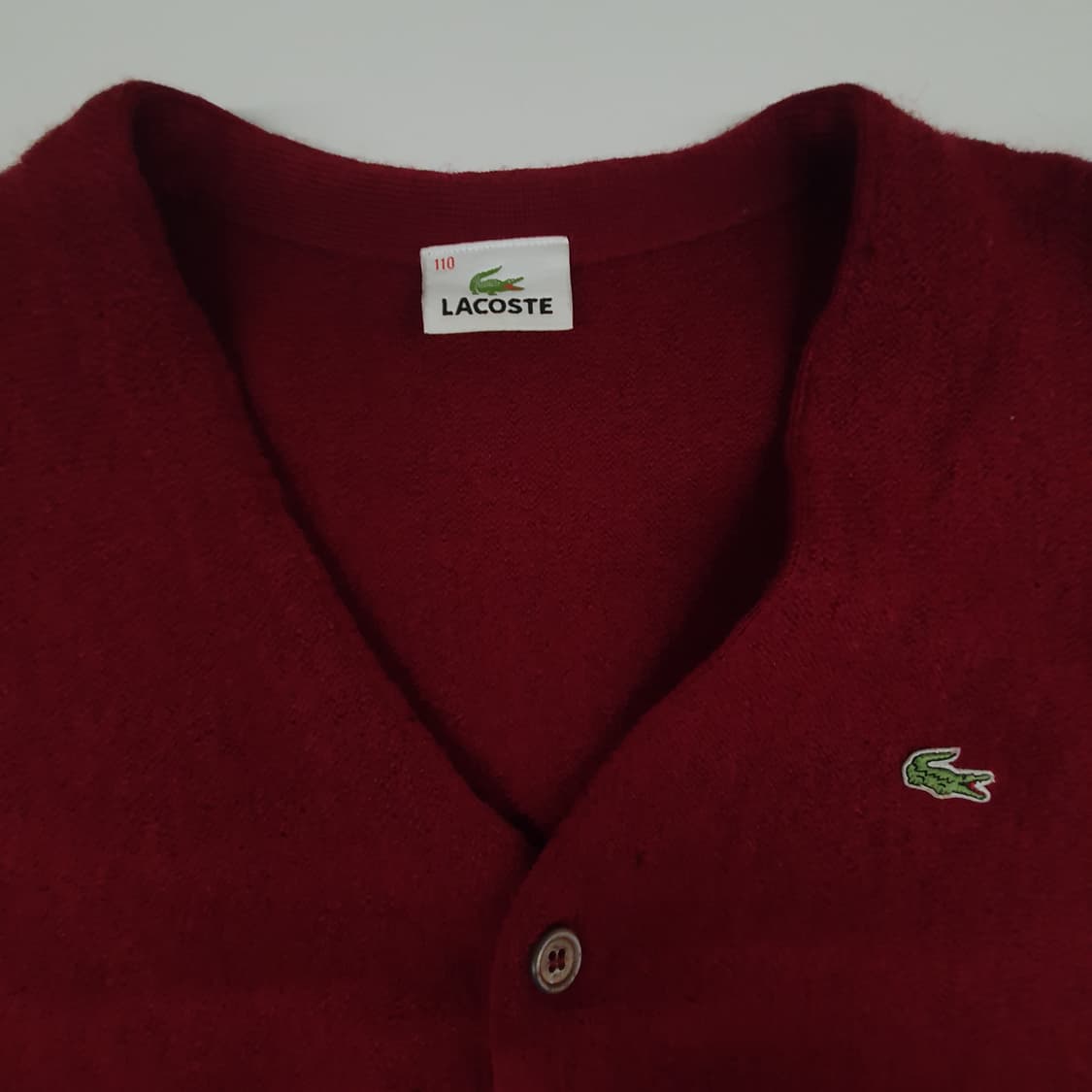 라코스테 버건디 울~ 가디건 상품이미지2