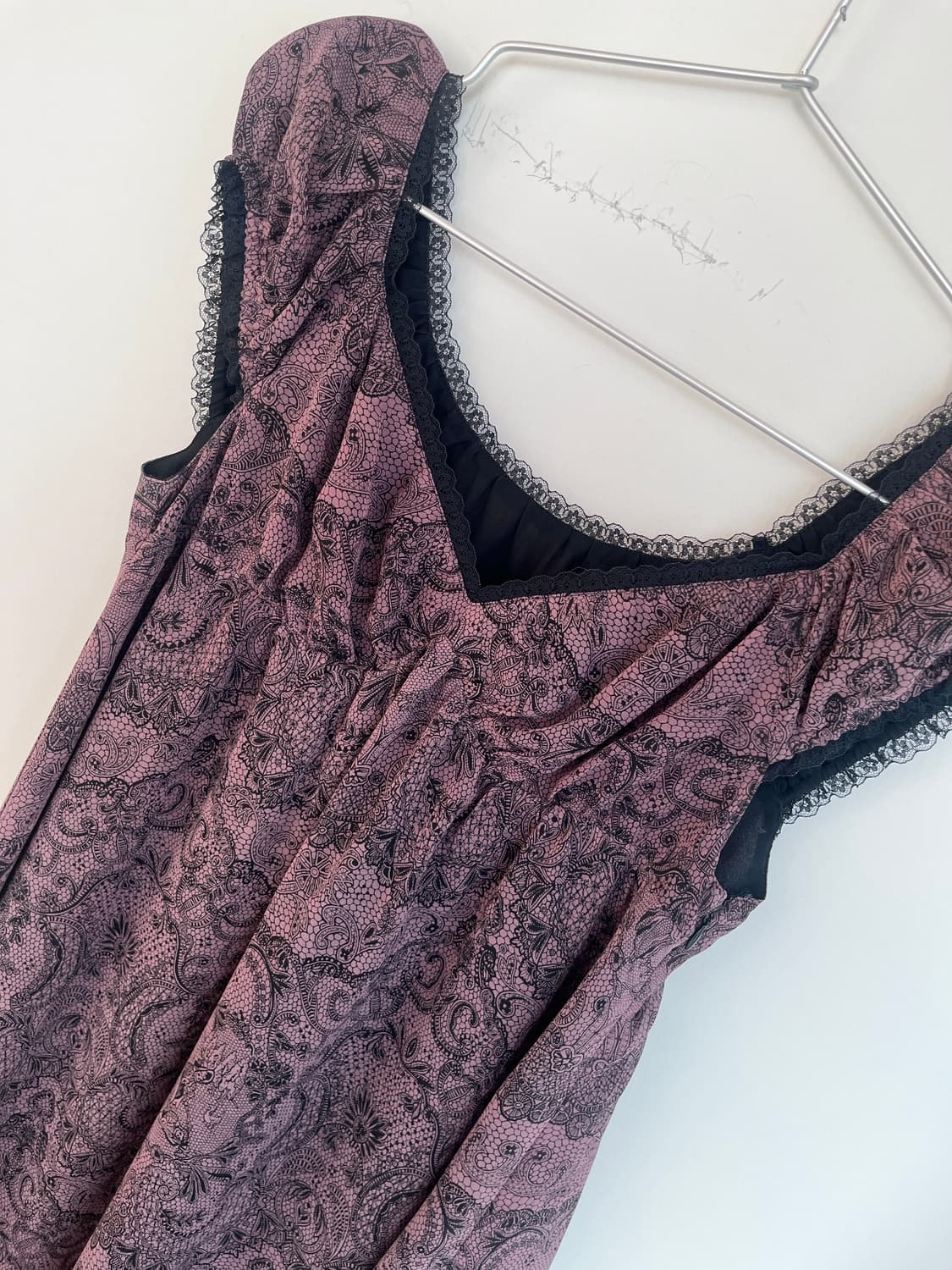 히스테릭 글래머 페이즐리 레이스 고딕 해골 프릴 시폰 원피스 드레스 상품이미지2