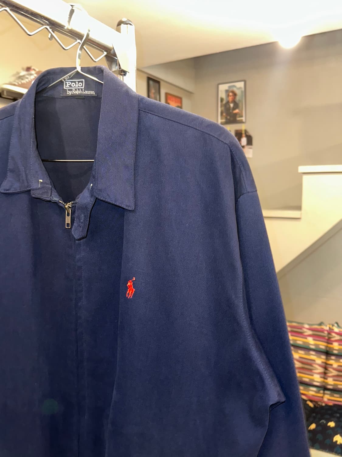 90‘s Polo Ralph Lauren navy swing top JK 상품이미지6