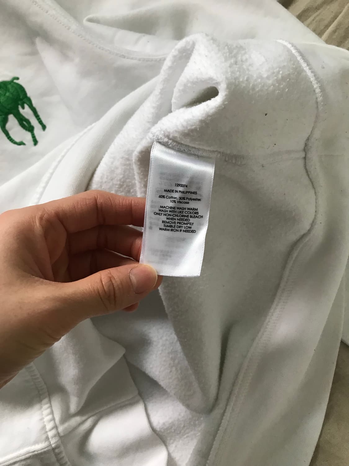 대장급 폴로 랄프로렌 빅포니로고 화이트 후드티 상품이미지8