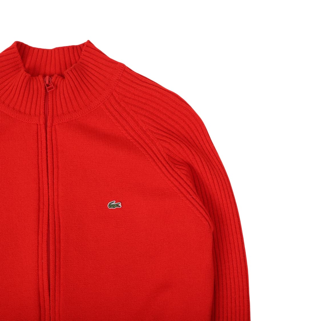 라코스테 오렌지레드 울 집업 니트 가디건 상품이미지3