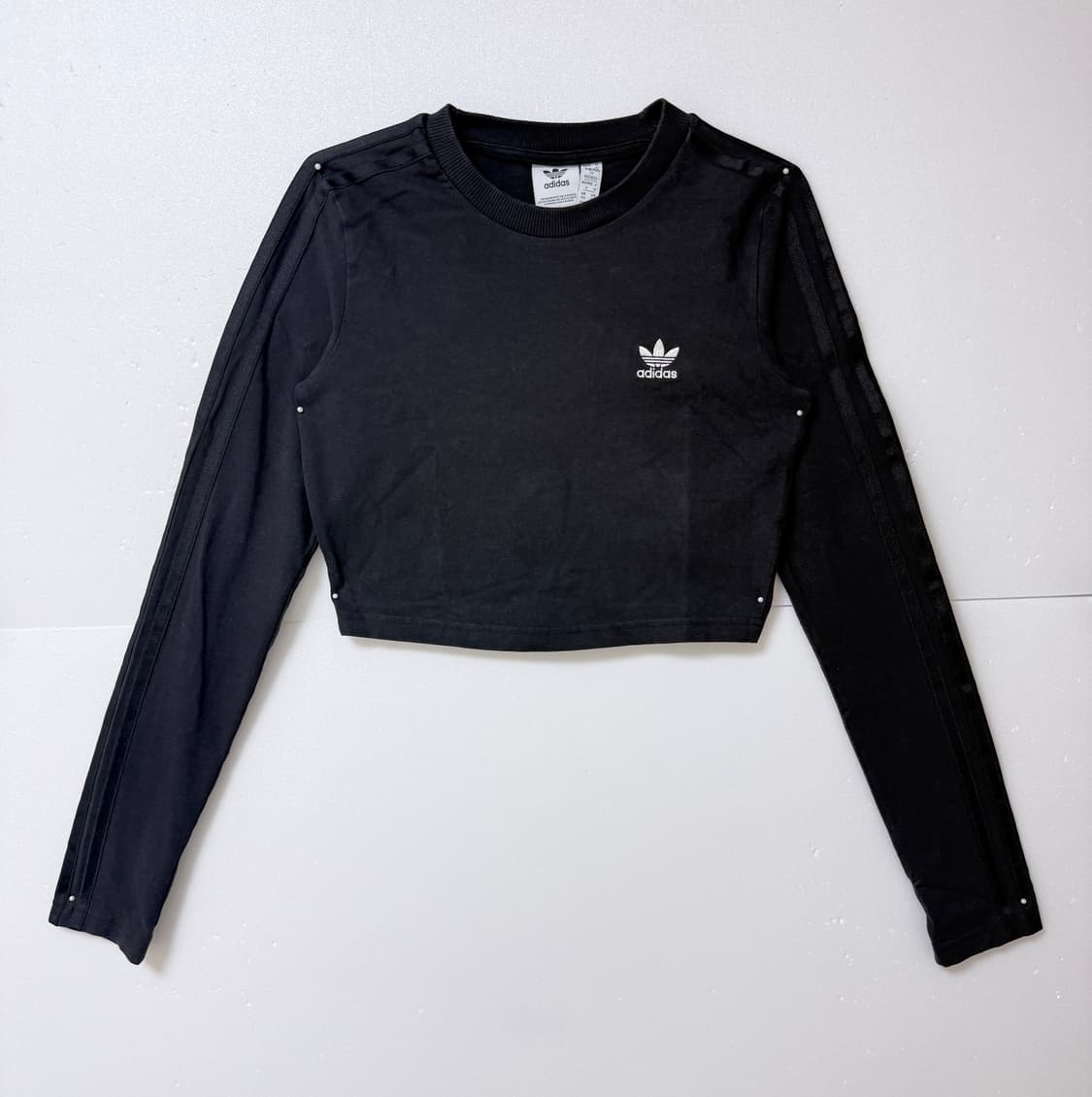 🖤adidas 아디다스 크롭 긴팔 티셔츠 블랙 XS 🖤 상품이미지1
