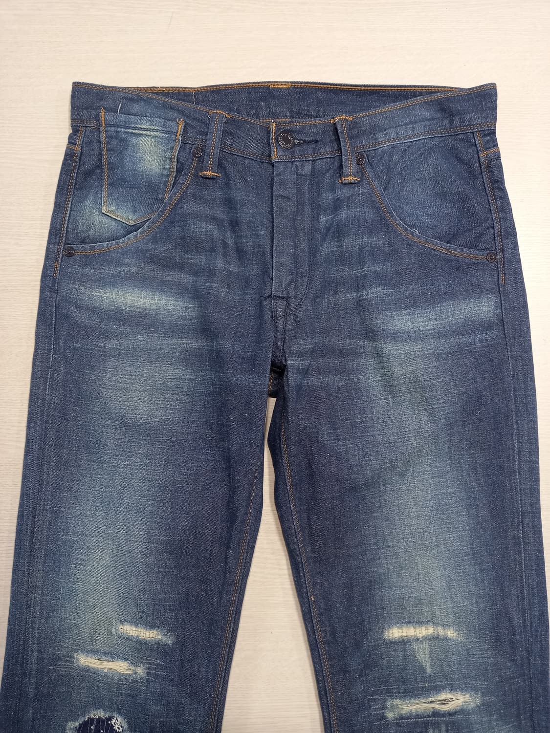 30 리바이스511 봄여름용 린넨18% 데미지워싱 리페어진 30-210 상품이미지3