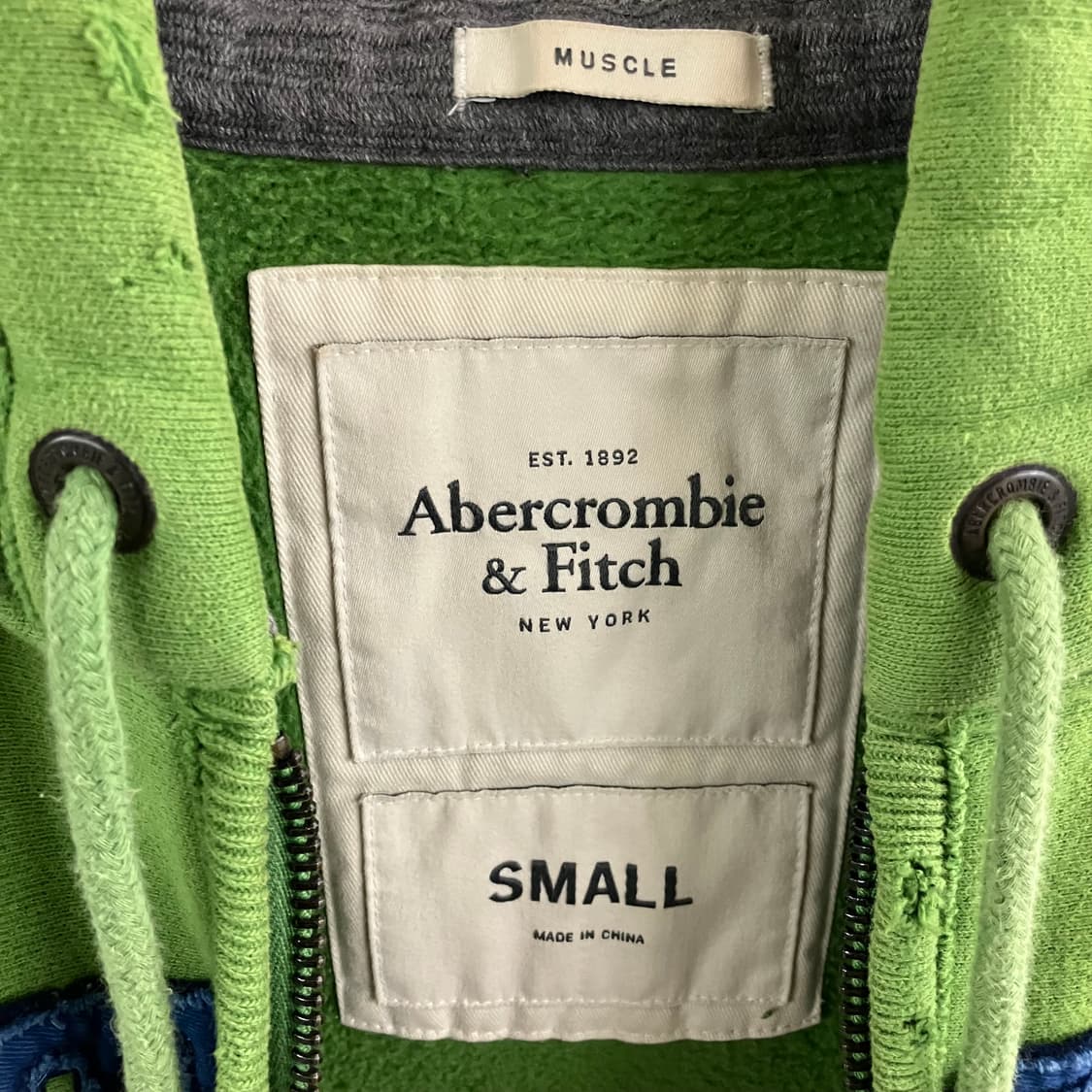 아베크롬비 그린 후드집업 S 상품이미지3