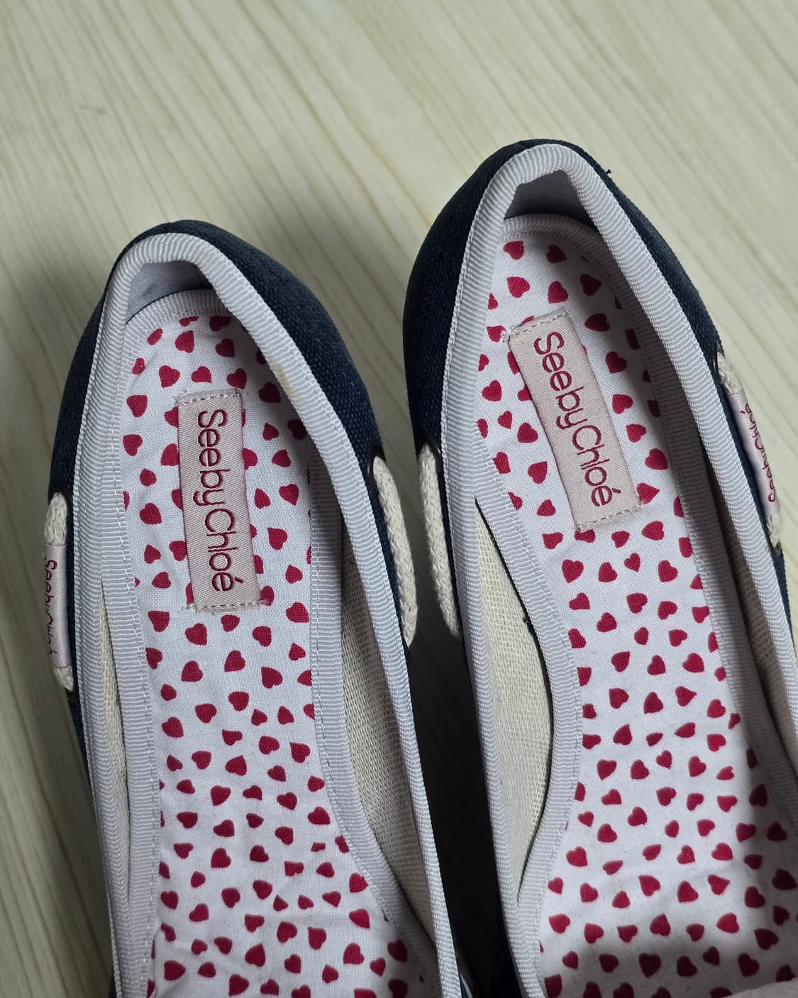 씨바이끌로에 로페 디테일 웨지 펌프스 39 상품이미지6