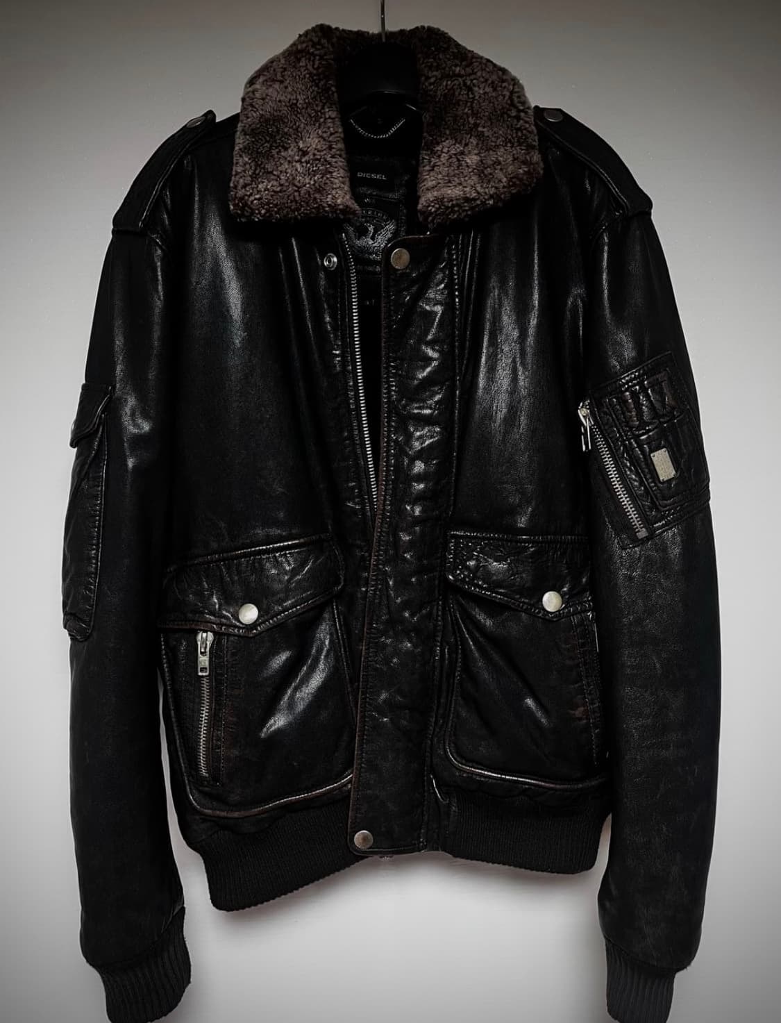 디젤 램스킨 봄버 자켓 상품이미지7