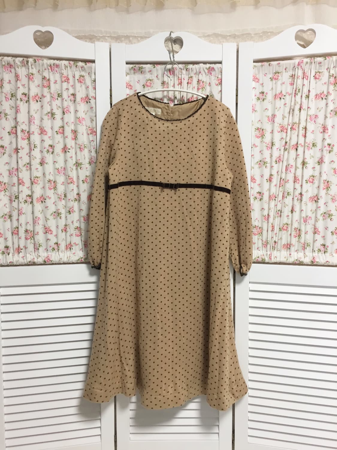 빈티지 초코 도트 원피스 상품이미지2