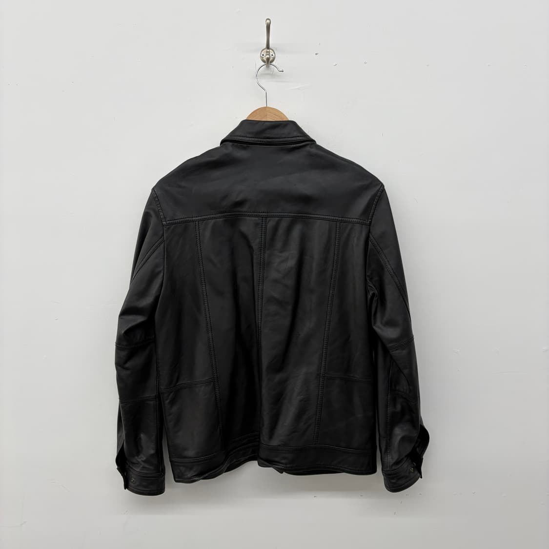 HOUND JEANS 빈티지 블랙 양가죽 자켓 남성 M 상품이미지6