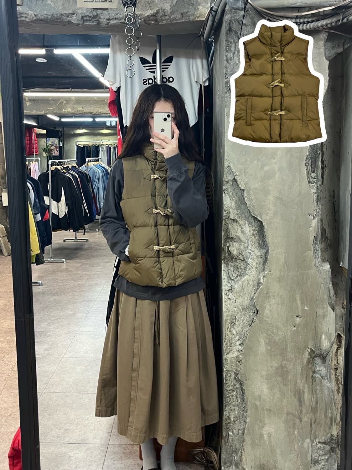 폴로 데님앤서플라이 덕다운 패딩 베스트 브라운 #csz2391  상품이미지1