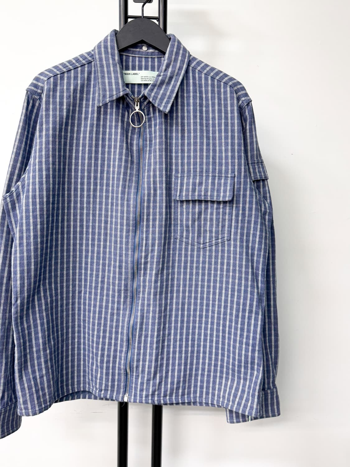 오프화이트 19s/s 다이애그 스트라이프 스컬 집 셔츠 상품이미지3