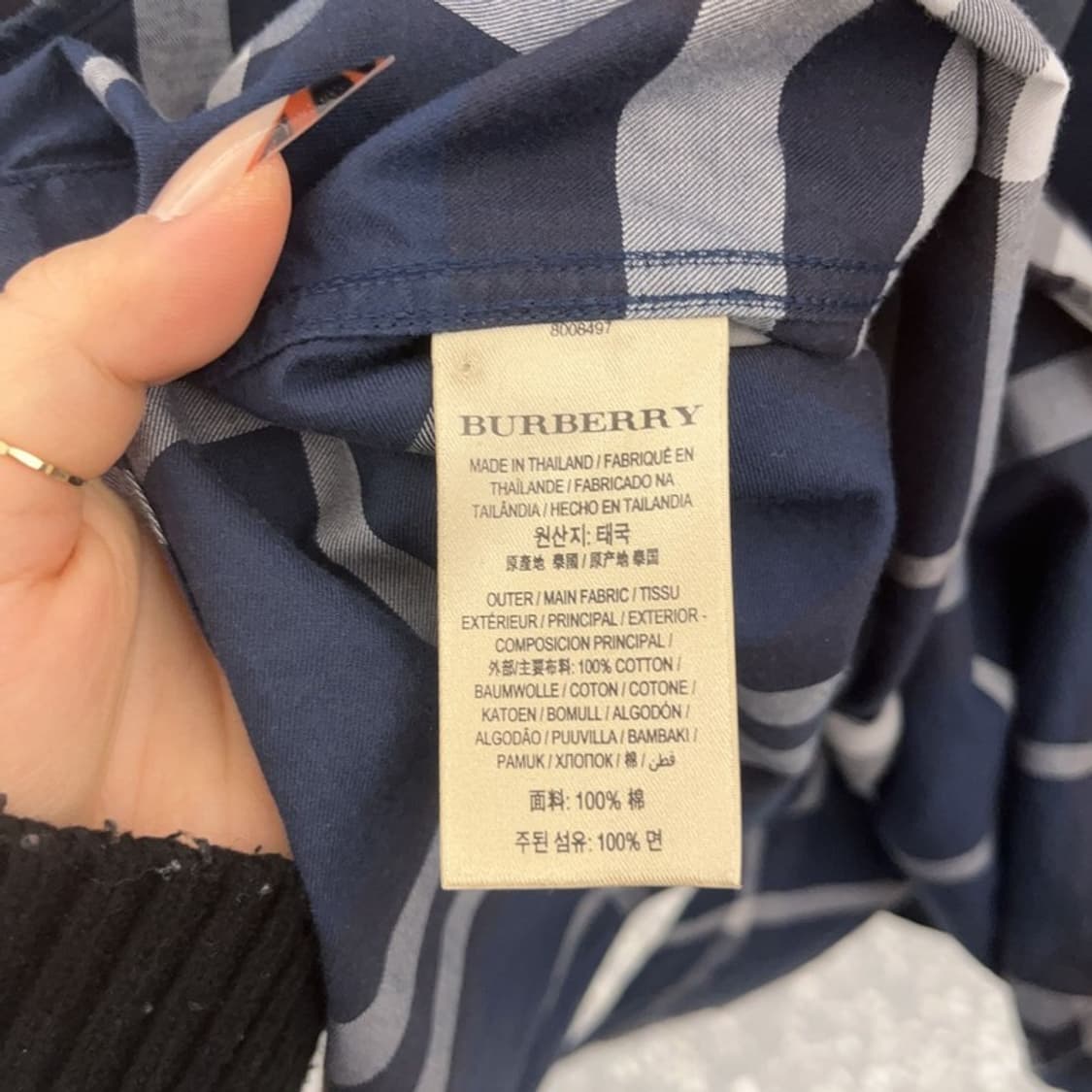 버버리 정품 컨트리 캐주얼 플란넬 체크 셔츠 M C08409 상품이미지6