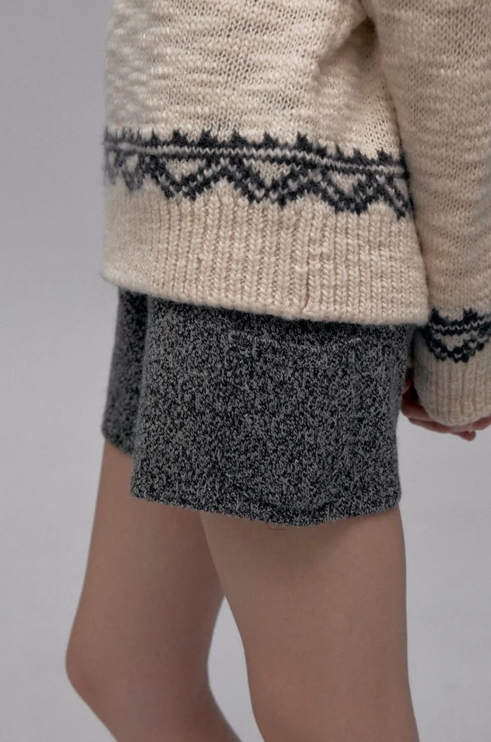 Tweed Knit Pants Charcoal 상품이미지7