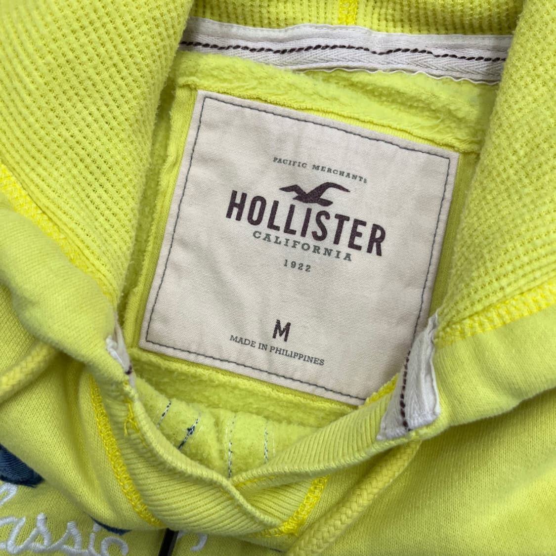 홀리스터 센터로고 레몬 후드 M 상품이미지5