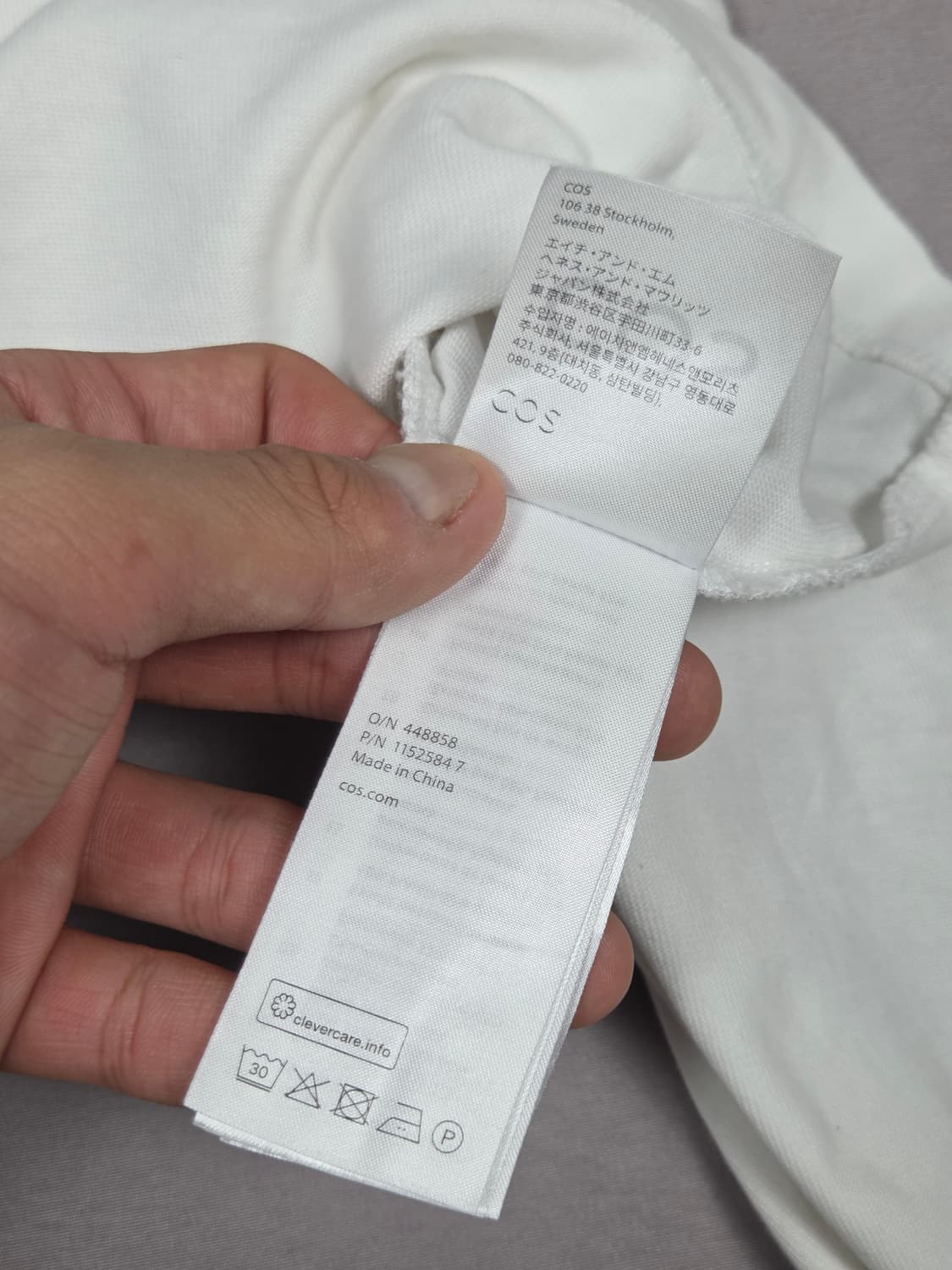 [COS] 백 타이 디테일 코튼 반팔 티셔츠 | S00100 상품이미지4