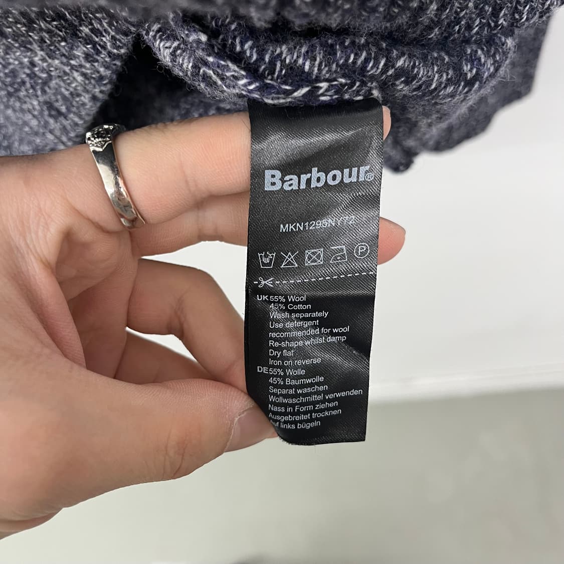 바버 그레이 니트 스웨터 남 xl 상품이미지5