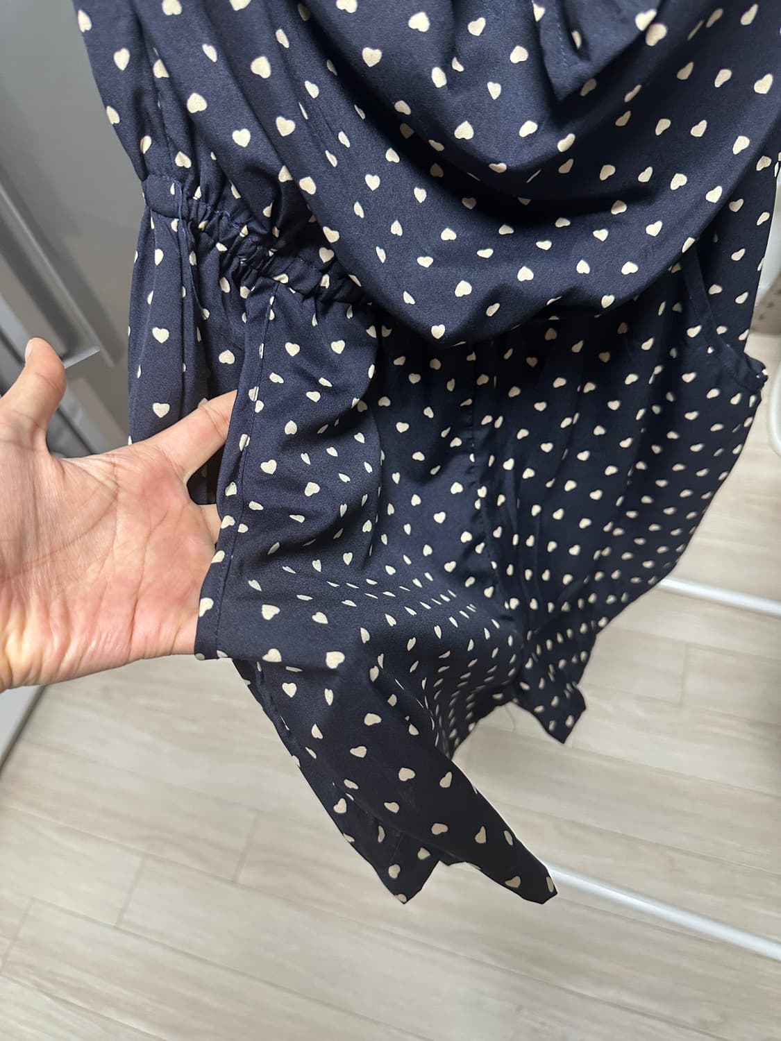 하트 탑 점프수트 네이비 55 상품이미지4