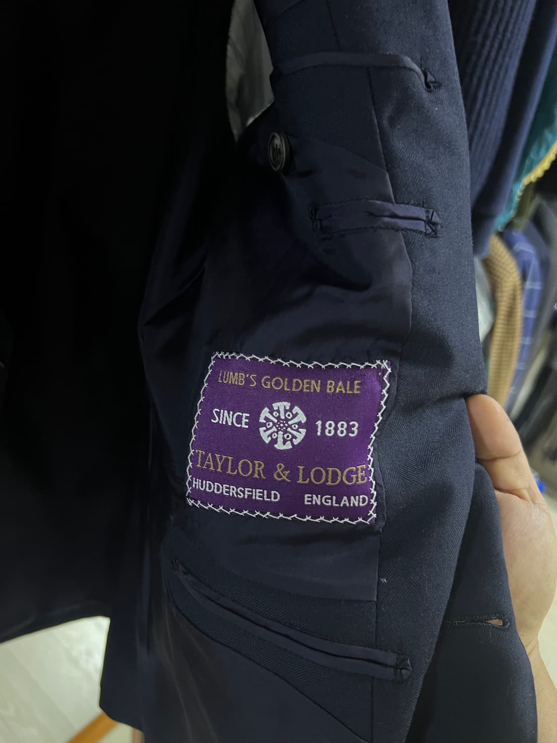 럼스골든베일 네이비 헤링본 비스포크 맞춤 자켓 상품이미지4