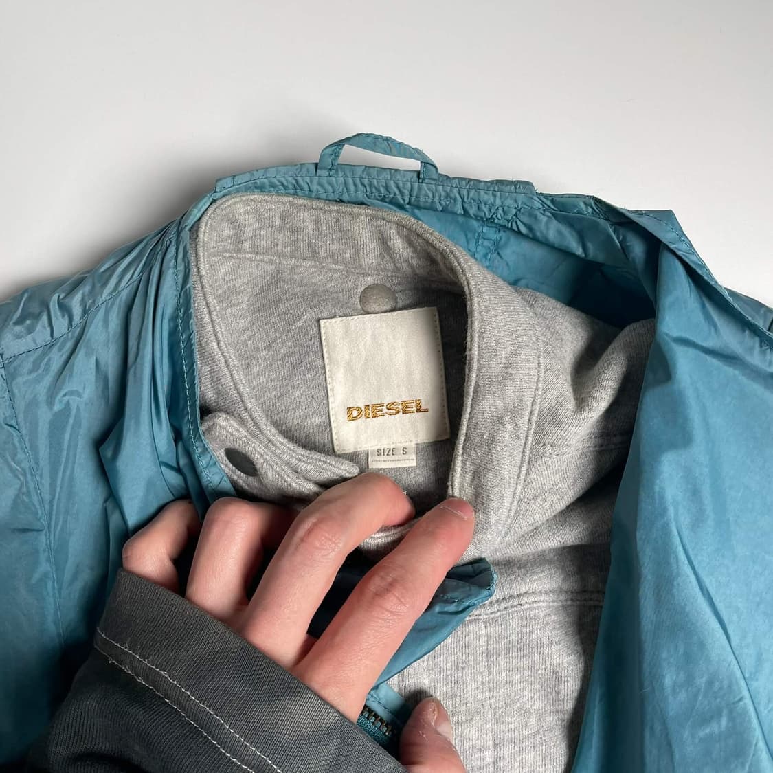 Diesel 탈부착가능한 나일론&져지 코트 상품이미지10