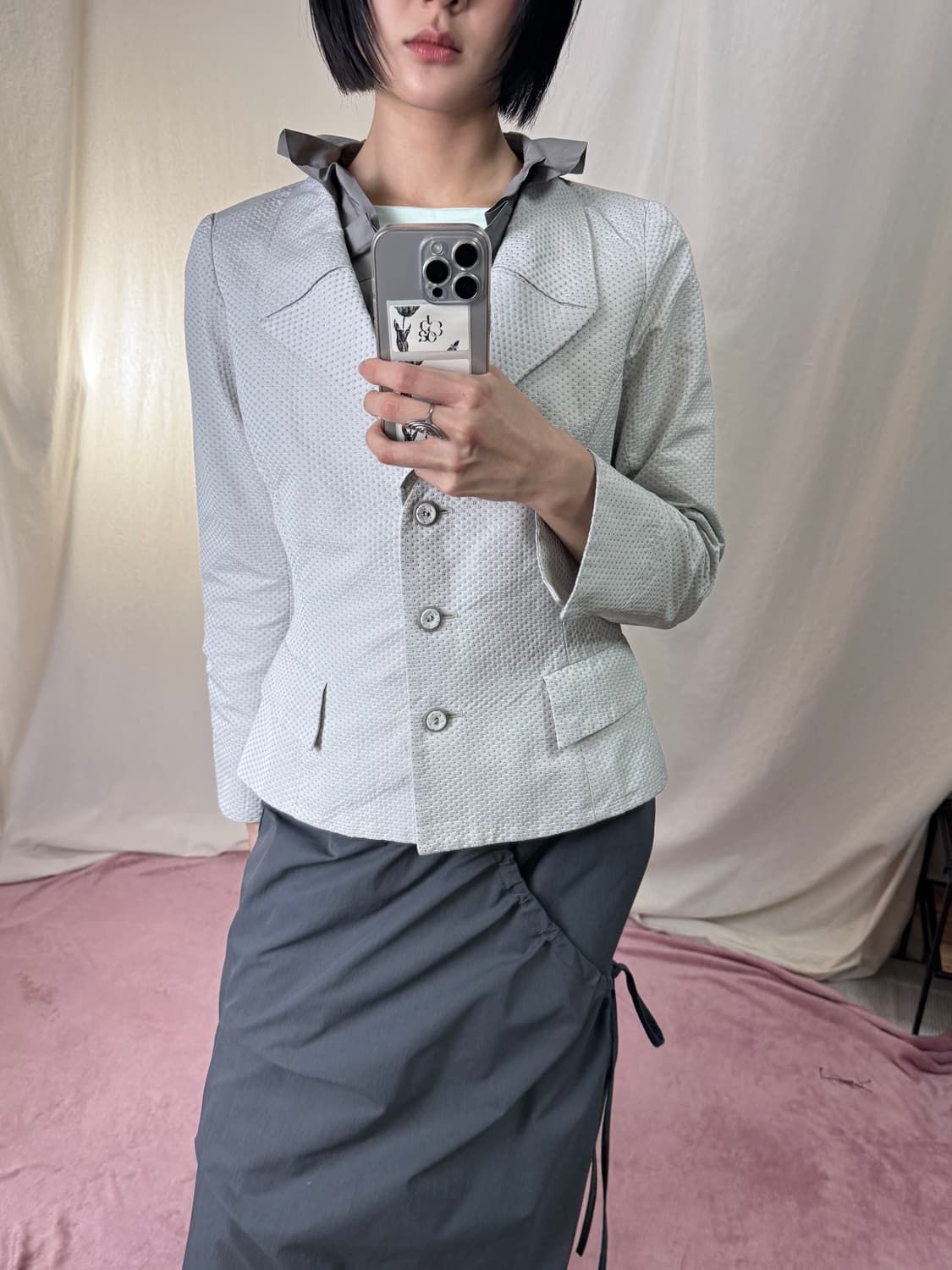 Hiroko Koshino Premier 엠보싱 블레이저 상품이미지2