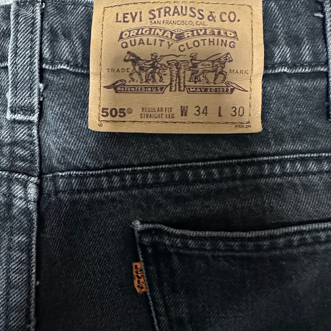 LEVI'S 505 90's orangetab black jeans 상품이미지3