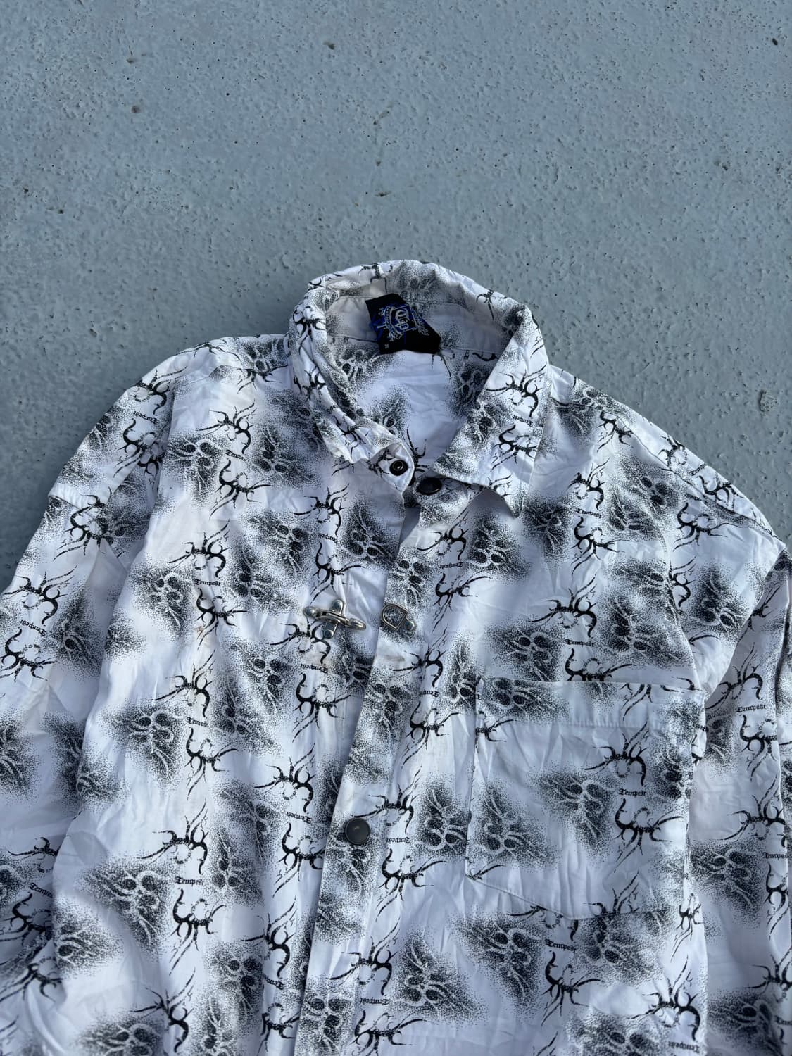 “Vintage” Punk Print White Shirts 상품이미지5