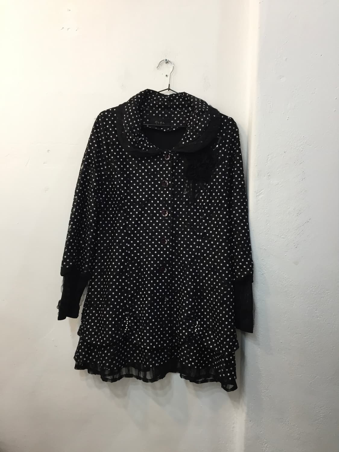 빈티지 도트 레이스 원피스 자켓 상품이미지1