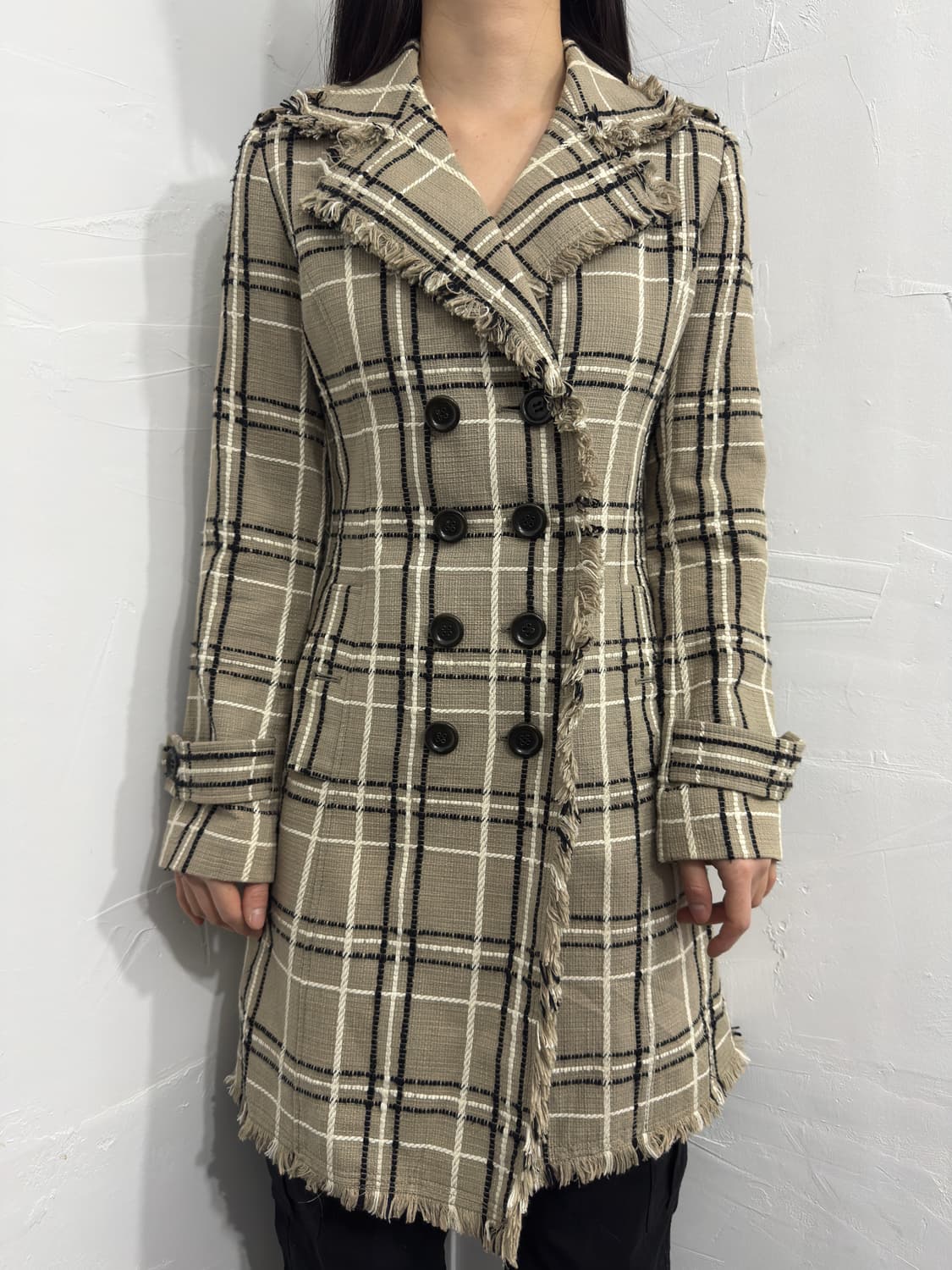 grace class check button jacket 상품이미지1