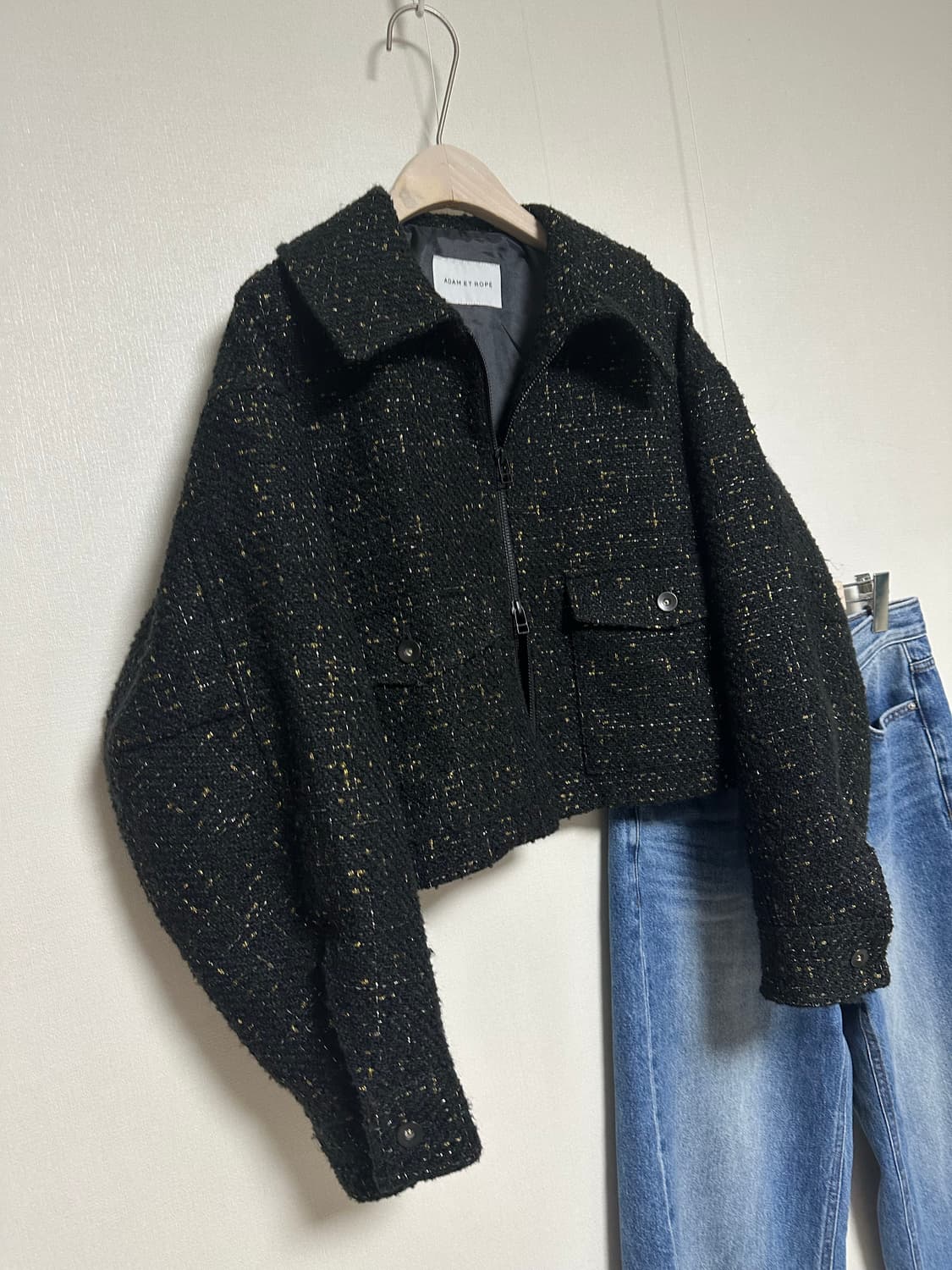 ADAM ET ROPE 트위드 크롭 블루종 상품이미지7