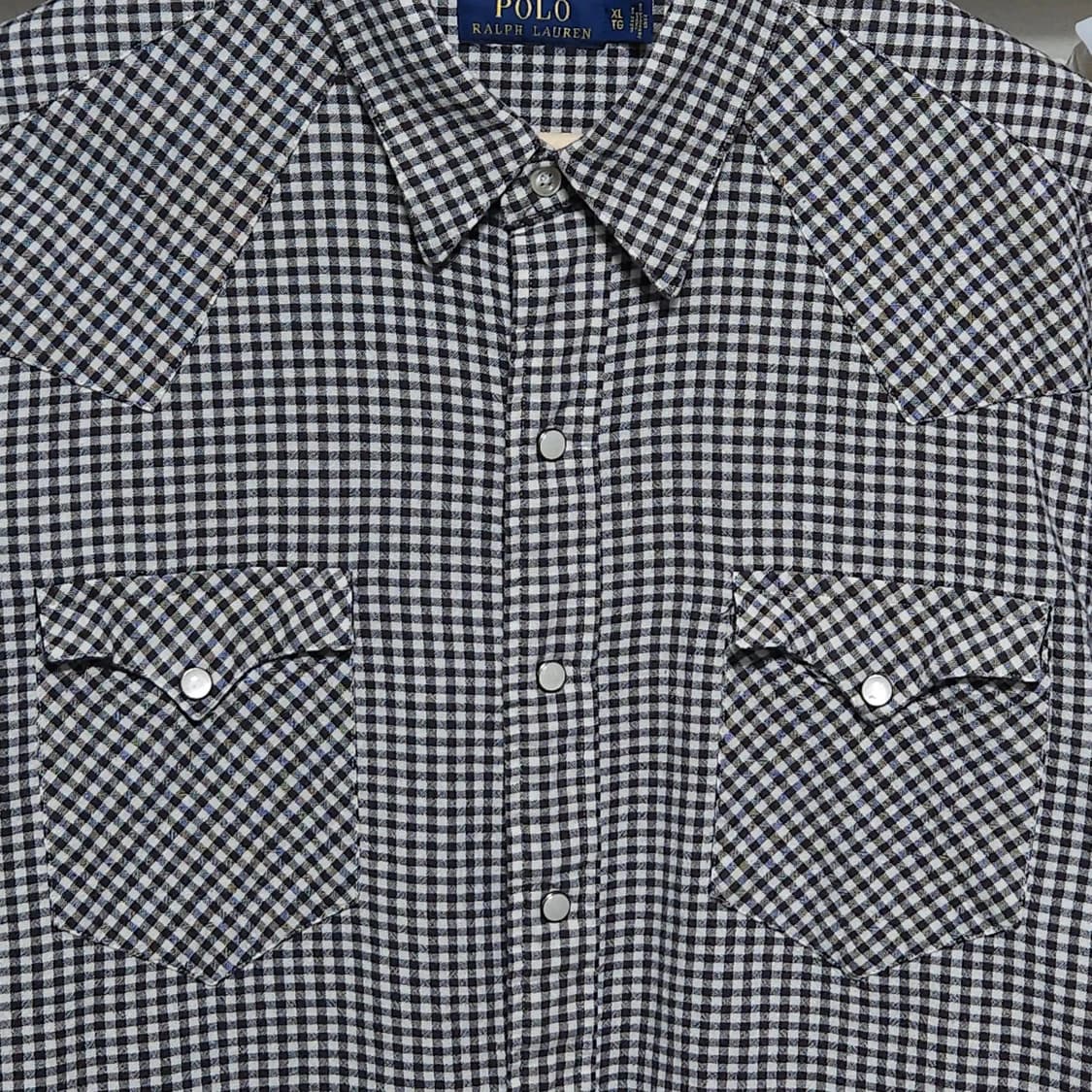 XL)POLO 폴로 랄프로렌 깅엄체크 웨스턴 긴팔 셔츠 상품이미지2