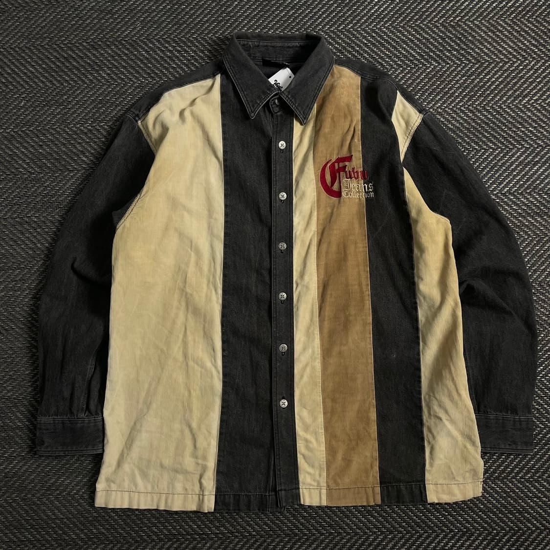 00s 후부 올드스쿨 박시핏 데님 캔버스 셔츠o 4273 상품이미지1