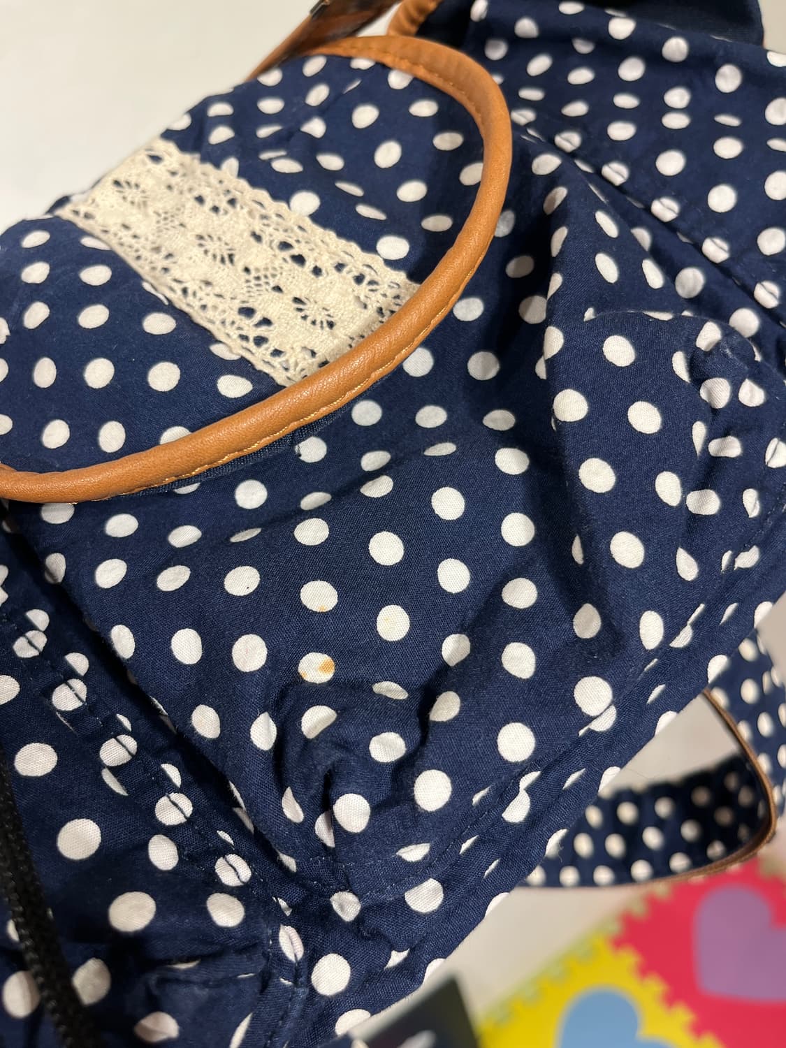 네이비 도트 모리걸 백팩 ⭐️ 상품이미지2