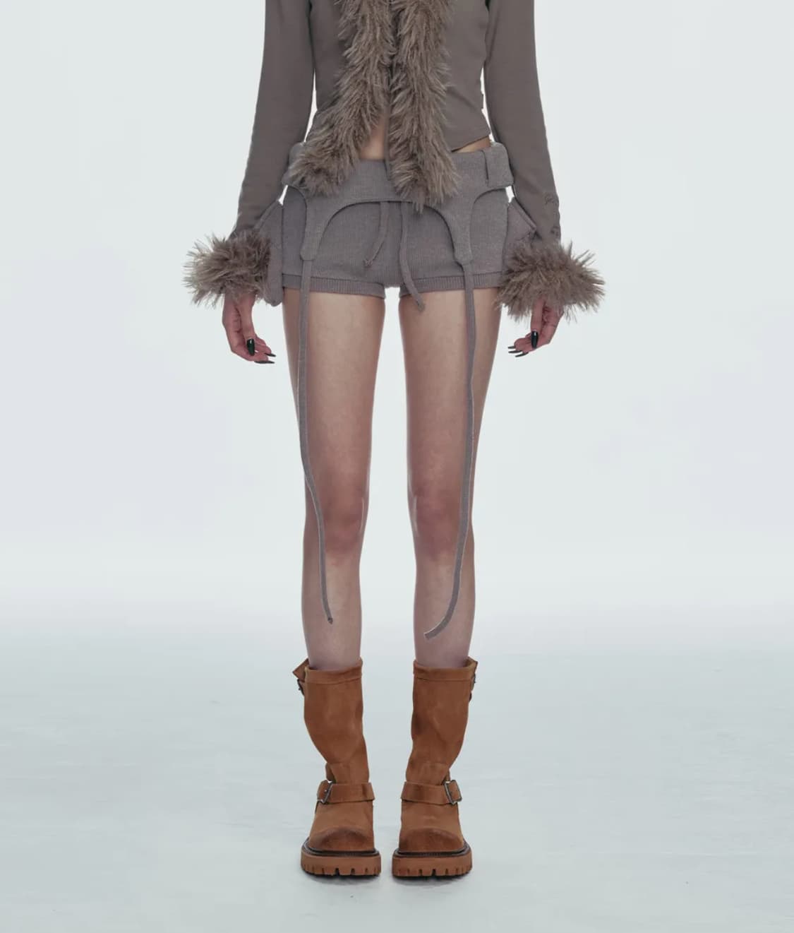 길라아카이브 포켓 니트 숏츠 브라운 상품이미지4