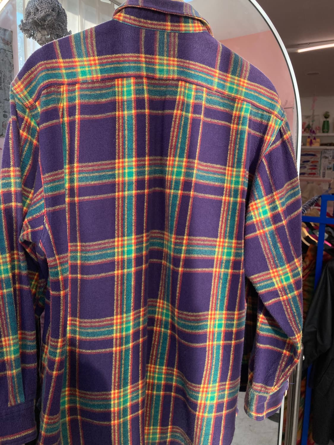 빈티지 도톰 블루 체크 셔츠 상품이미지6