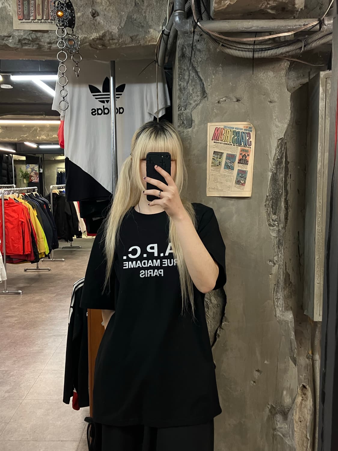 A.P.C 반팔 티셔츠 블랙 XXL  #csz2106 상품이미지2