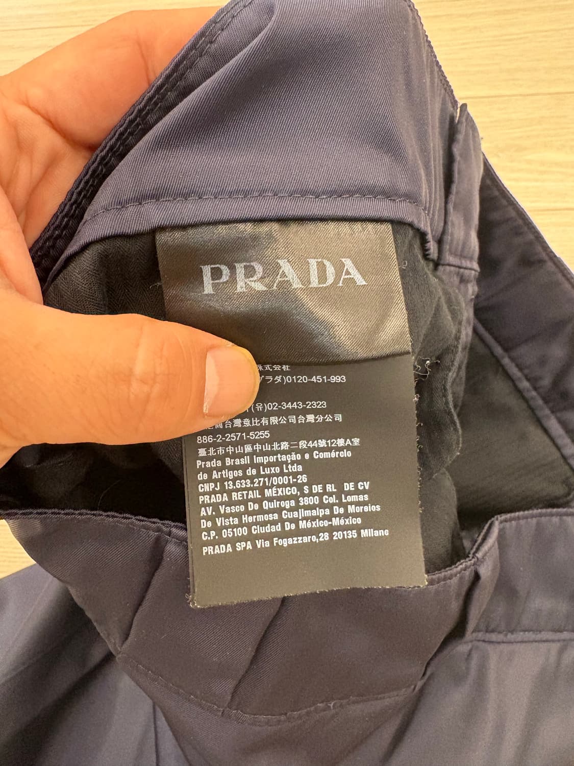 프라다  나일론 삼각로고 트라우저 네이비 46사이즈 SPG75 상품이미지4