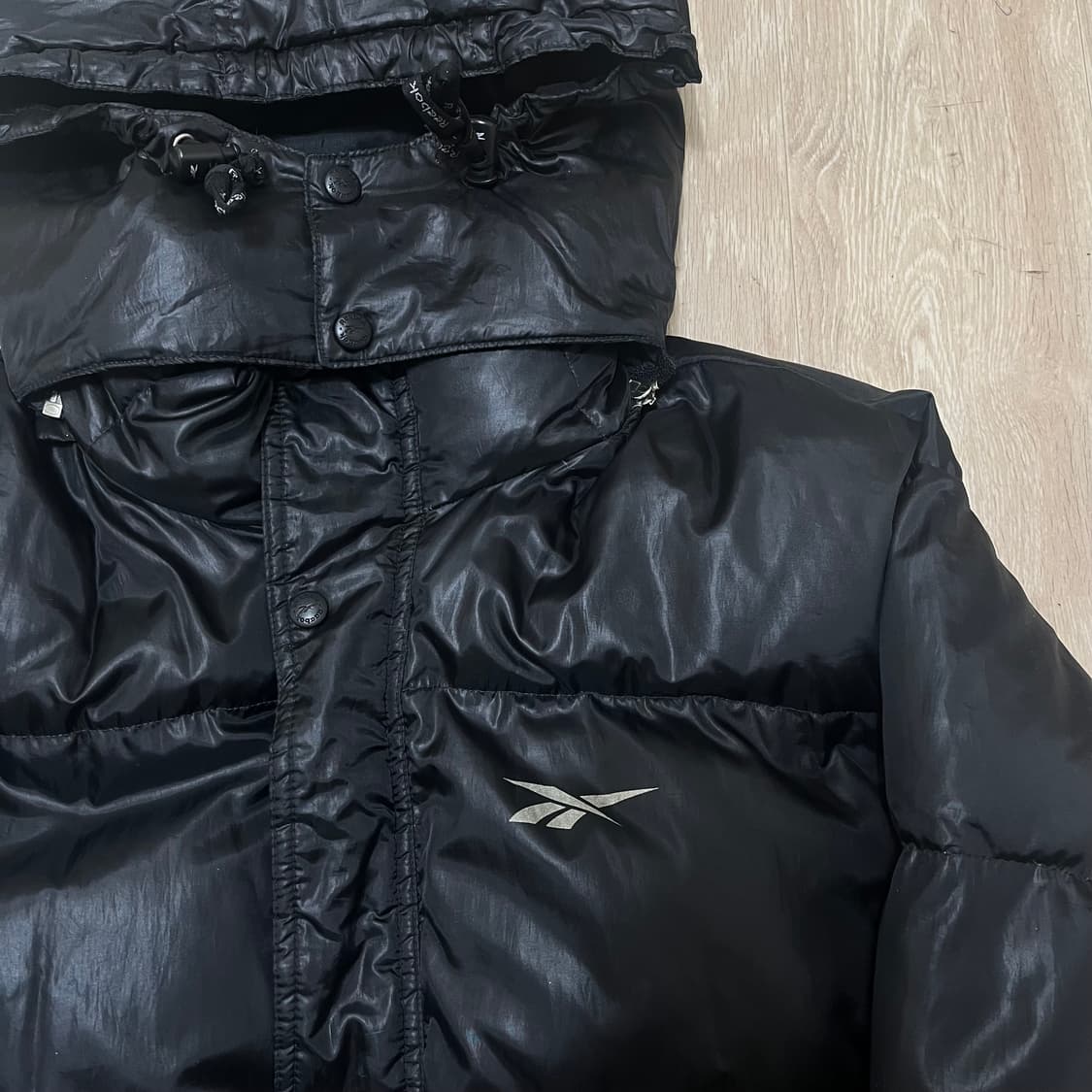 리복 Reebok 올드스쿨 덕다운 후드 롱패딩 L(100) 상품이미지2