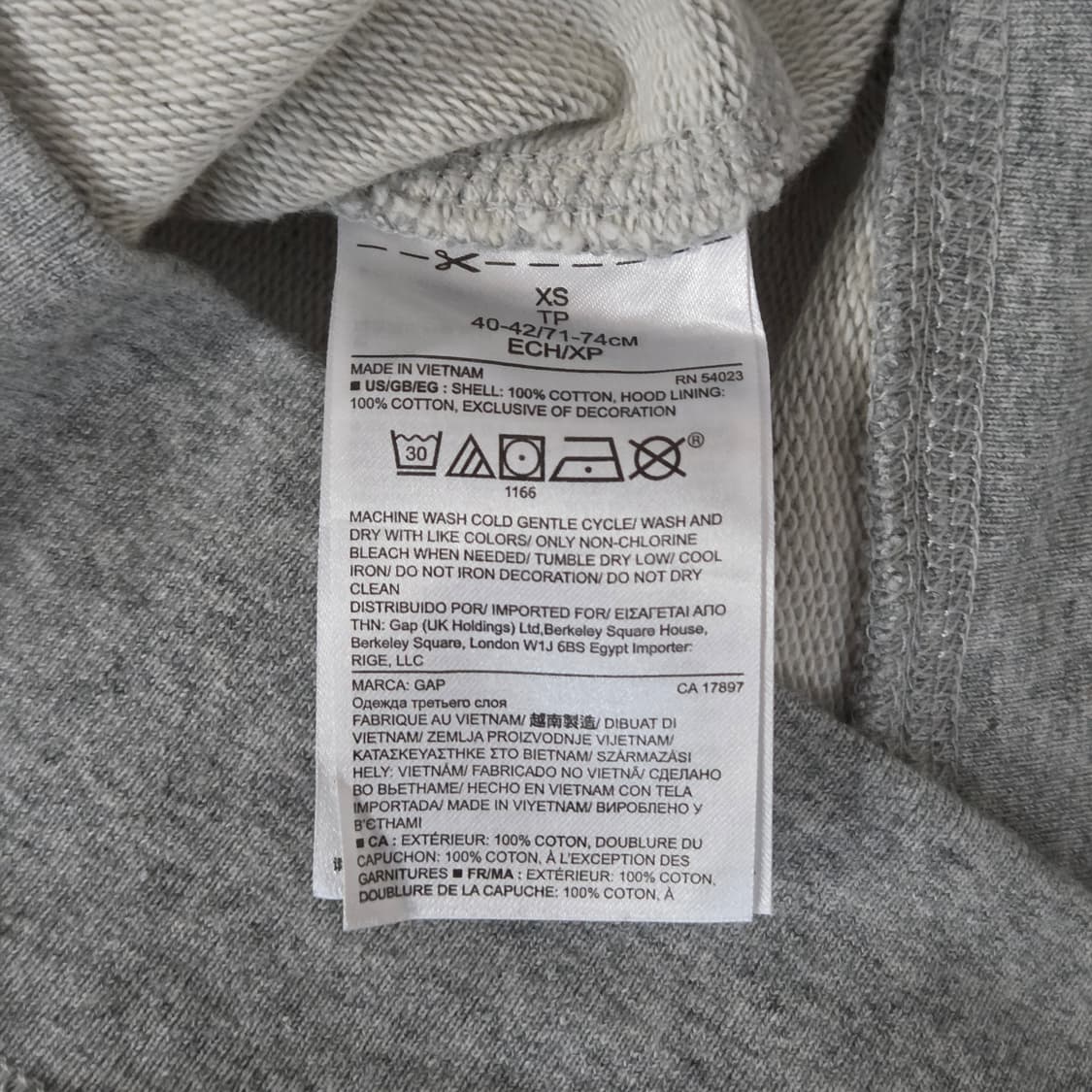 갭 후드티 XS  상품이미지5