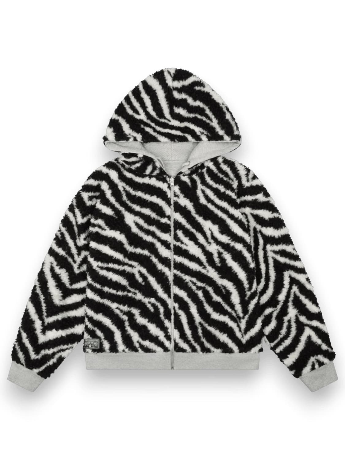 데님티어스 지브라 시어링 라인드 리버시블 집 후디 상품이미지1