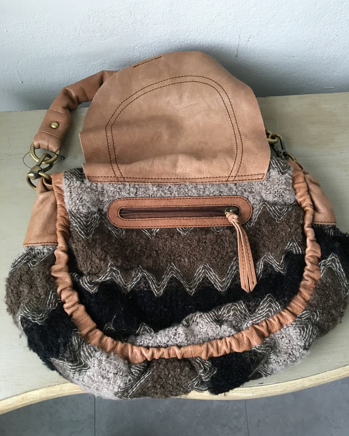  knitted layered leather shoulder bag 상품이미지6